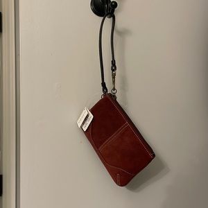 Suede Coach Wristlet